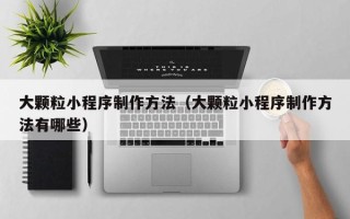 三沙大颗粒小程序制作方法（大颗粒小程序制作方法有哪些）